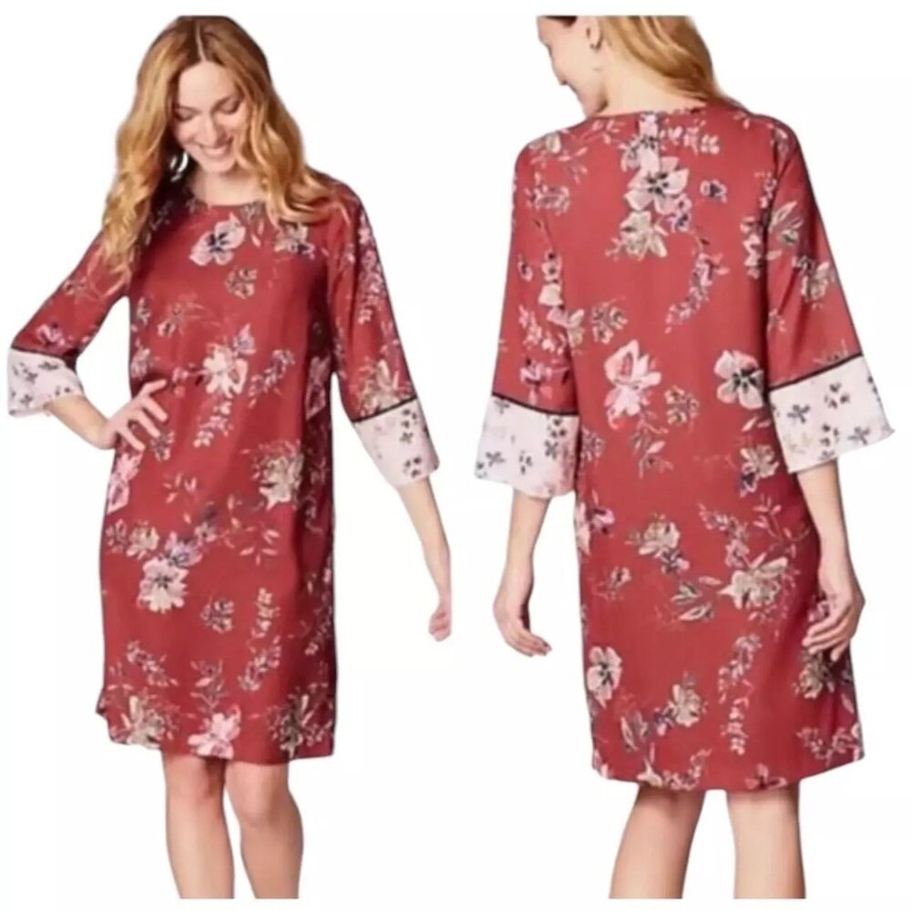 J. JILL Floral Shift Floral Knee Length Dress size XL